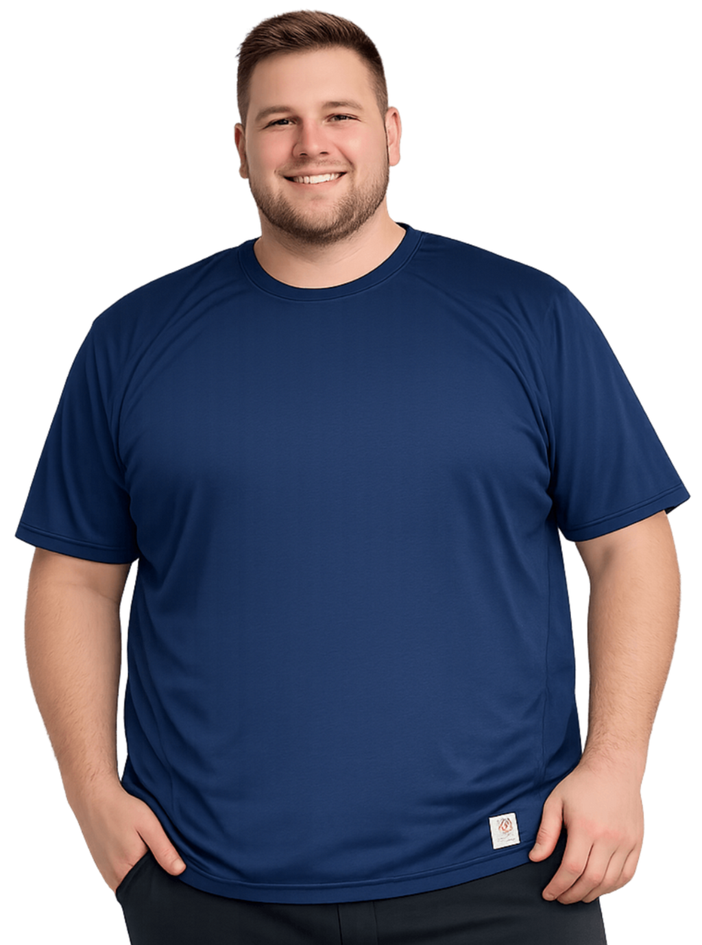 big and tall man sport tee shirt navy