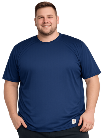 big and tall man sport tee shirt navy