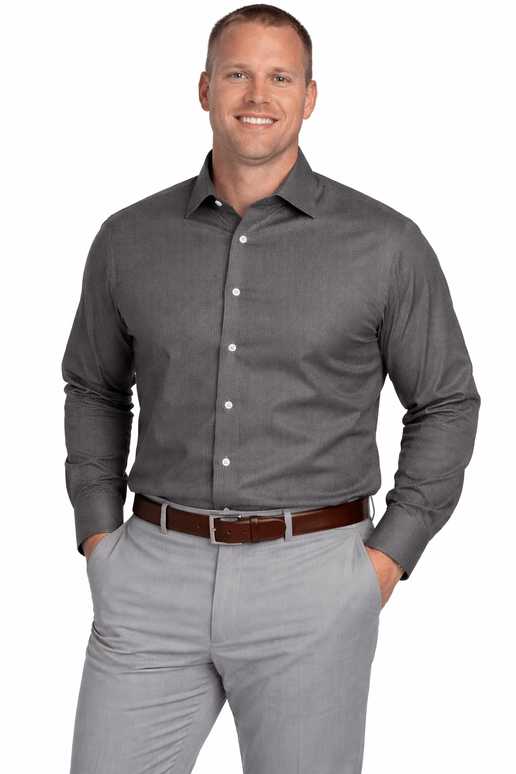 Falcon Bay Classics Herringbone Woven Dress Shirt - NOW 20% OFF LISTED PRICE!-3
