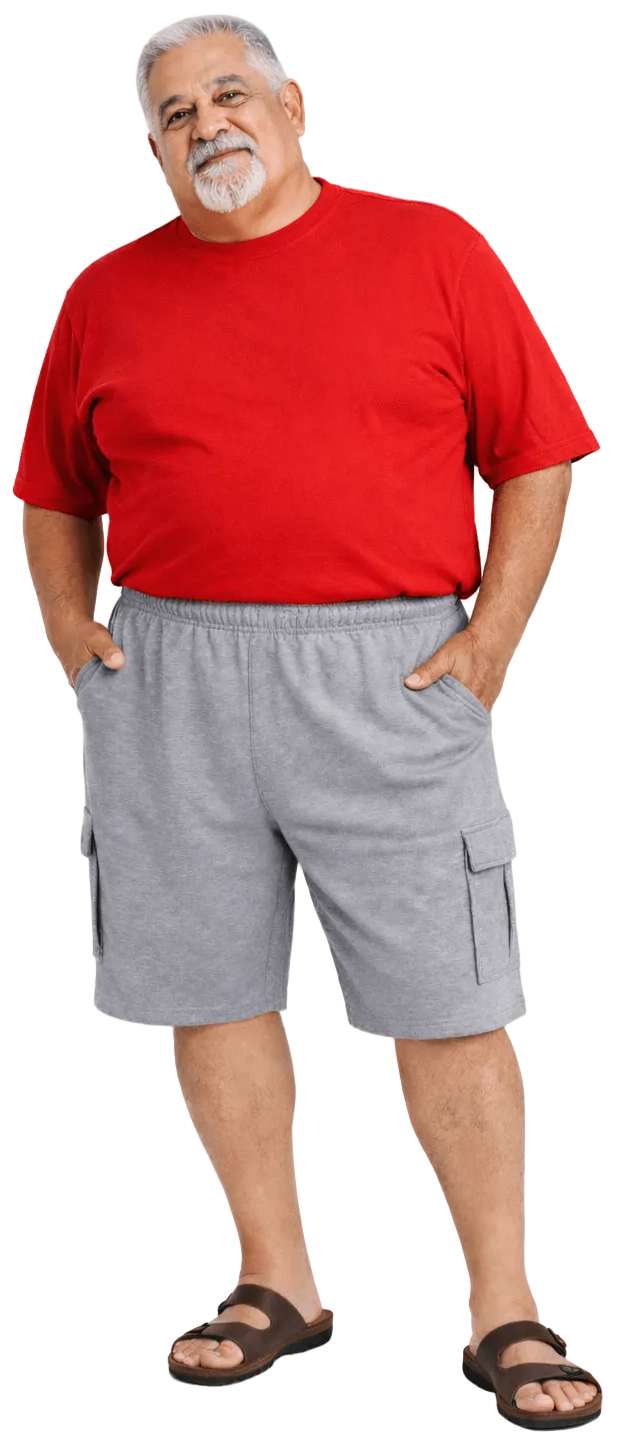 big man cargo sweatshorts grey