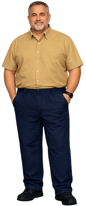 big and tall man denim pant with elastic waist