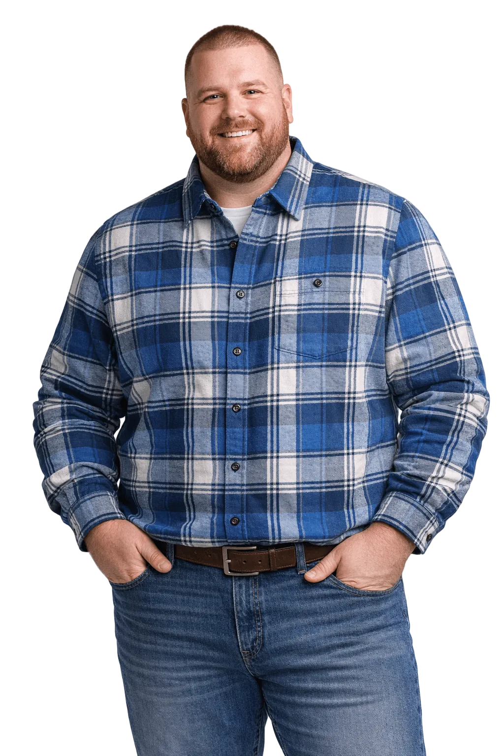 Falcon Bay Long Sleeve Heavy Plaid Flannel Shirt With Pocket - NOW 20% OFF LISTED PRICE!-2