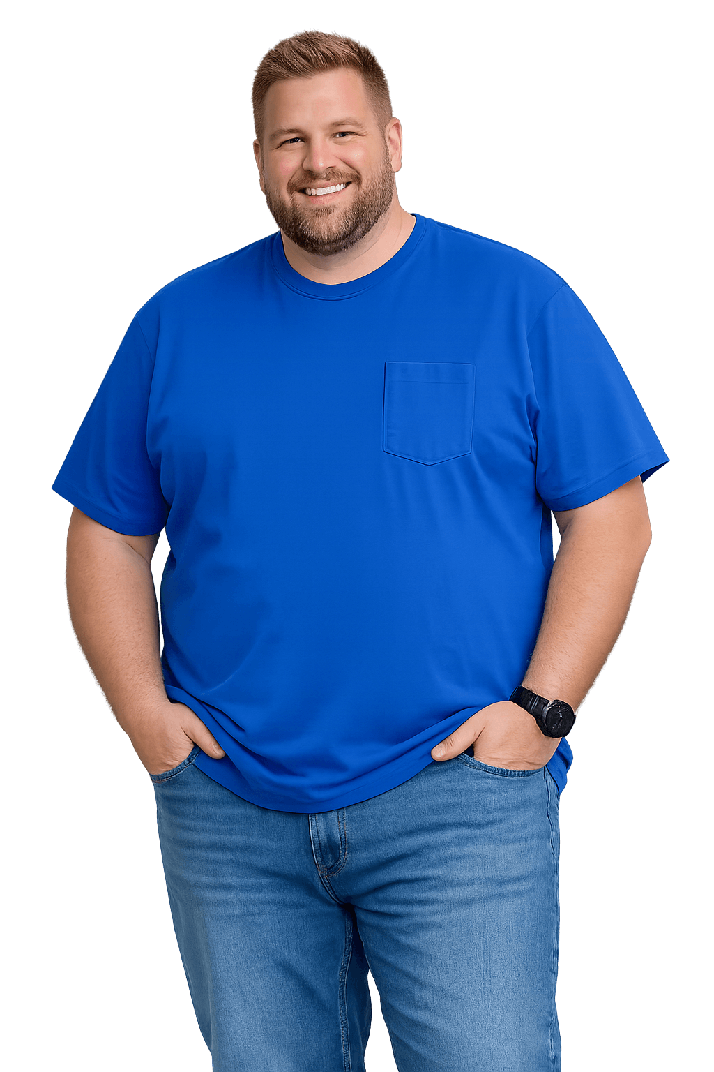 Falcon Bay Big Man Soft Cotton Pocket Tee Shirt-1