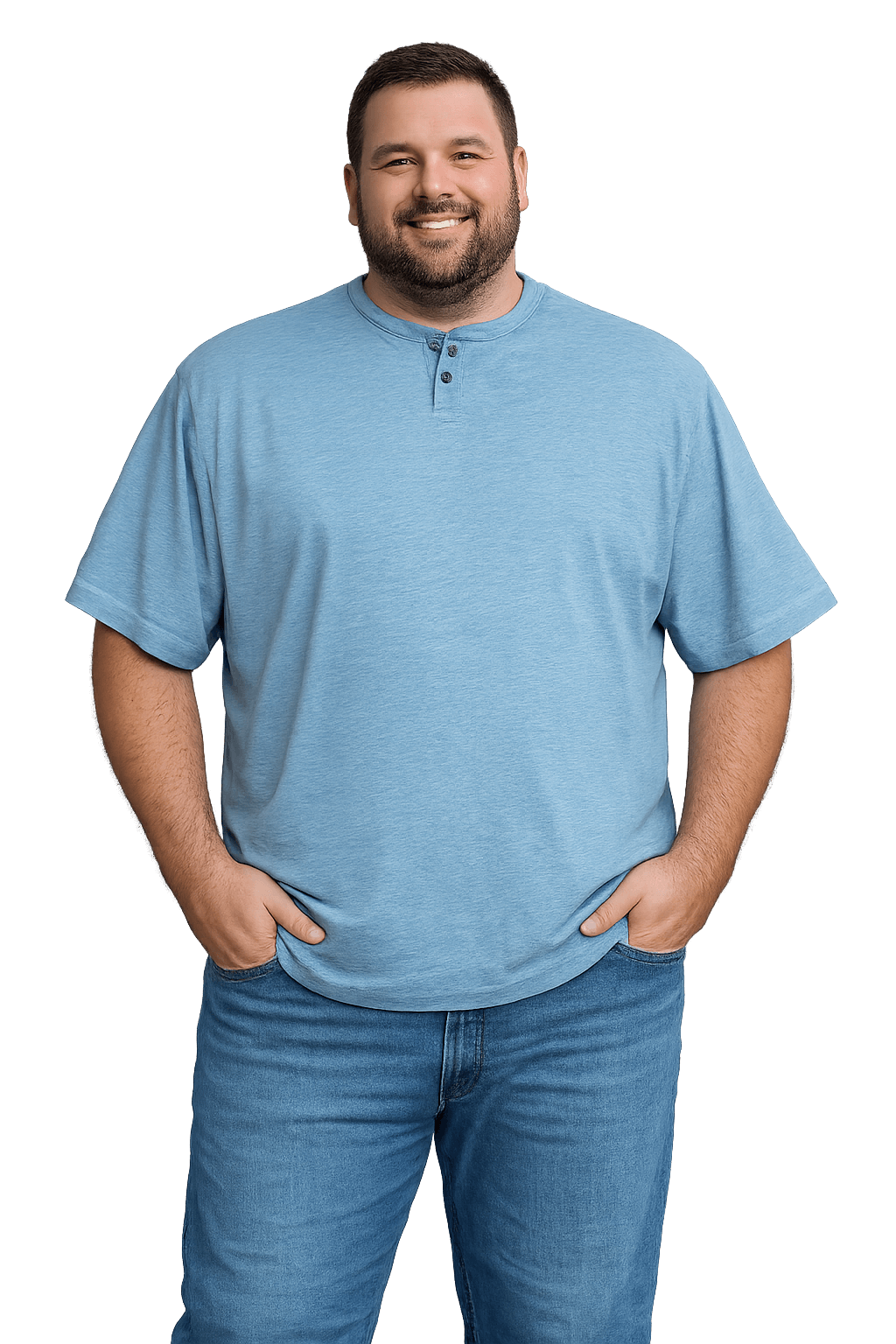 Foxfire 2 Button Indigo Washed Henley Tee - NOW 25% OFF LISTED PRICE!-2