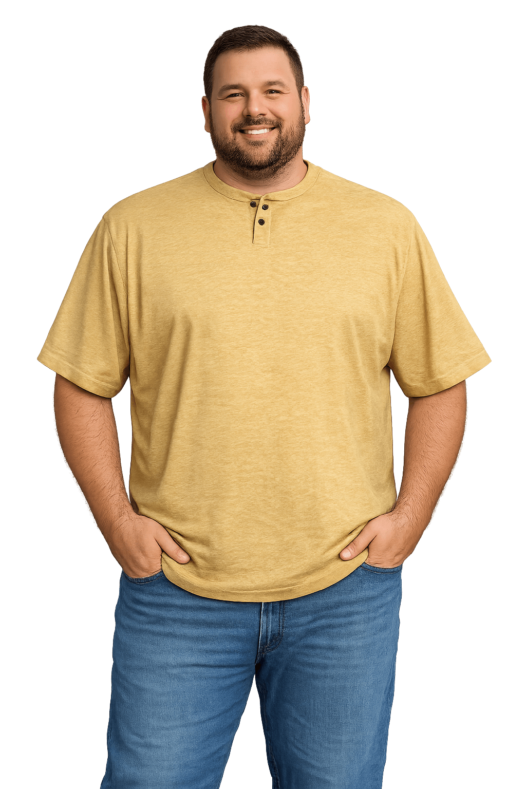 Foxfire 2 Button Indigo Washed Henley Tee - NOW 25% OFF LISTED PRICE!