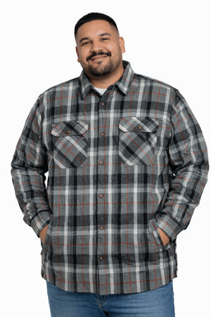 GREYSTONE Sherpa Lined Flannel Shirt Jac