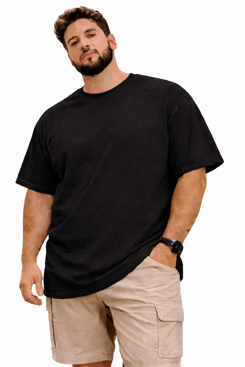 greystone big tall man black tee shirt