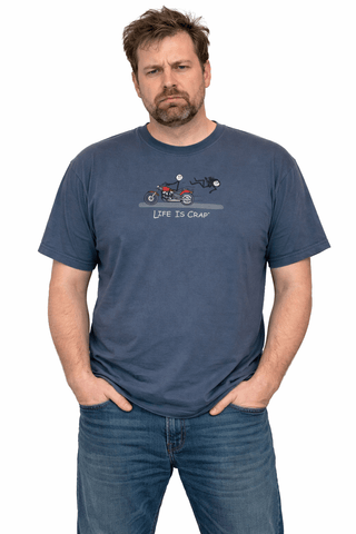 Life Is Crap Printed Tee Shirt Closeout