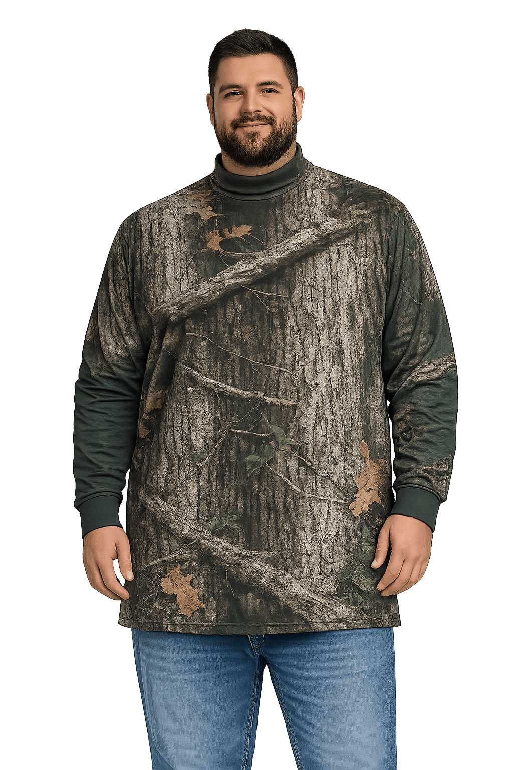 Sovereign USA Long Sleeve TALL Mock Turtleneck Tee Closeout-2