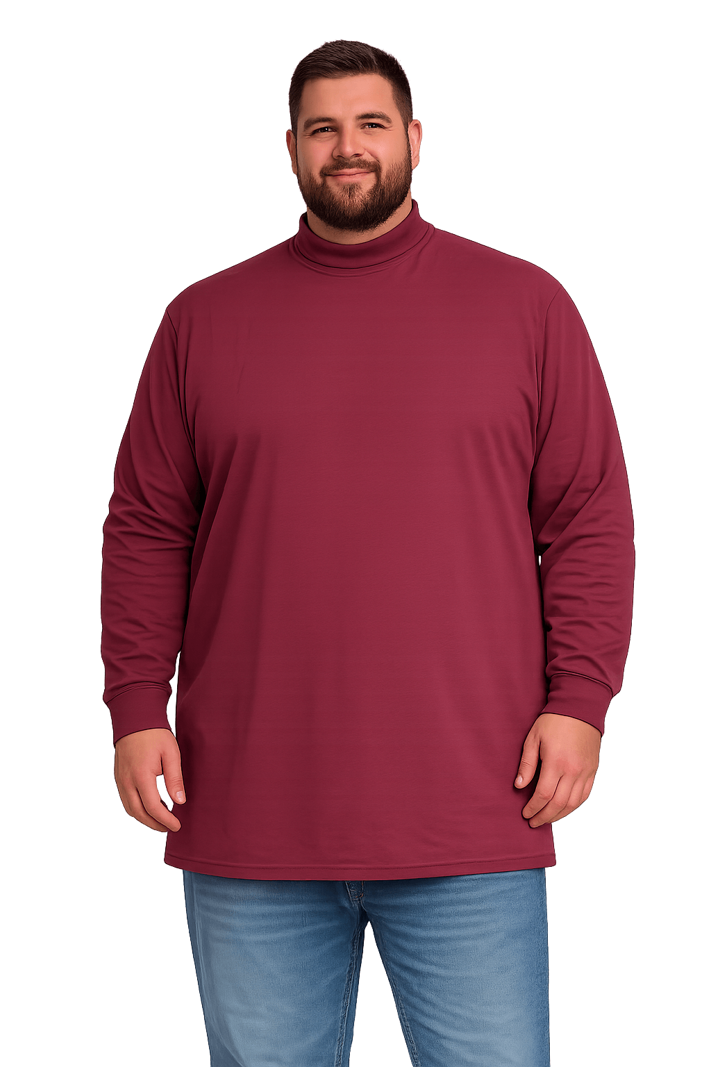 Sovereign USA Long Sleeve TALL Mock Turtleneck Tee Closeout