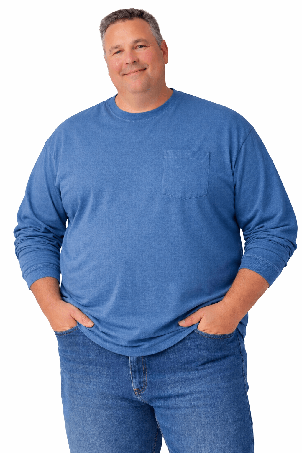 Sovereign USA 100% Cotton Long Sleeve Pocket Tee Closeout-2