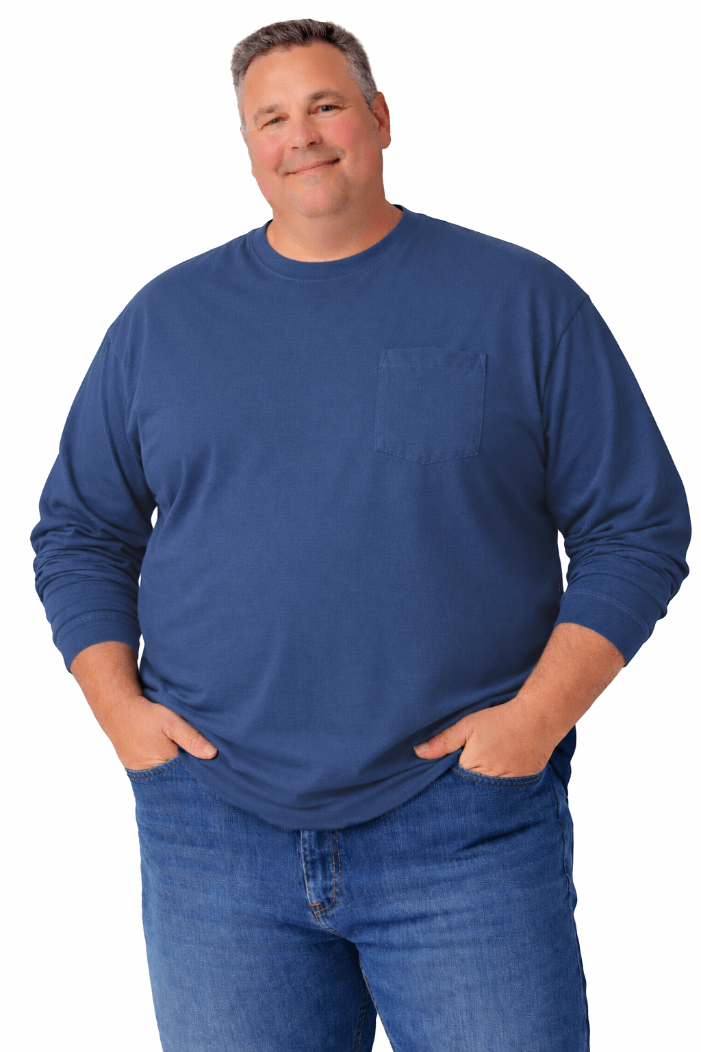 Sovereign USA 100% Cotton Long Sleeve Pocket Tee Closeout-10