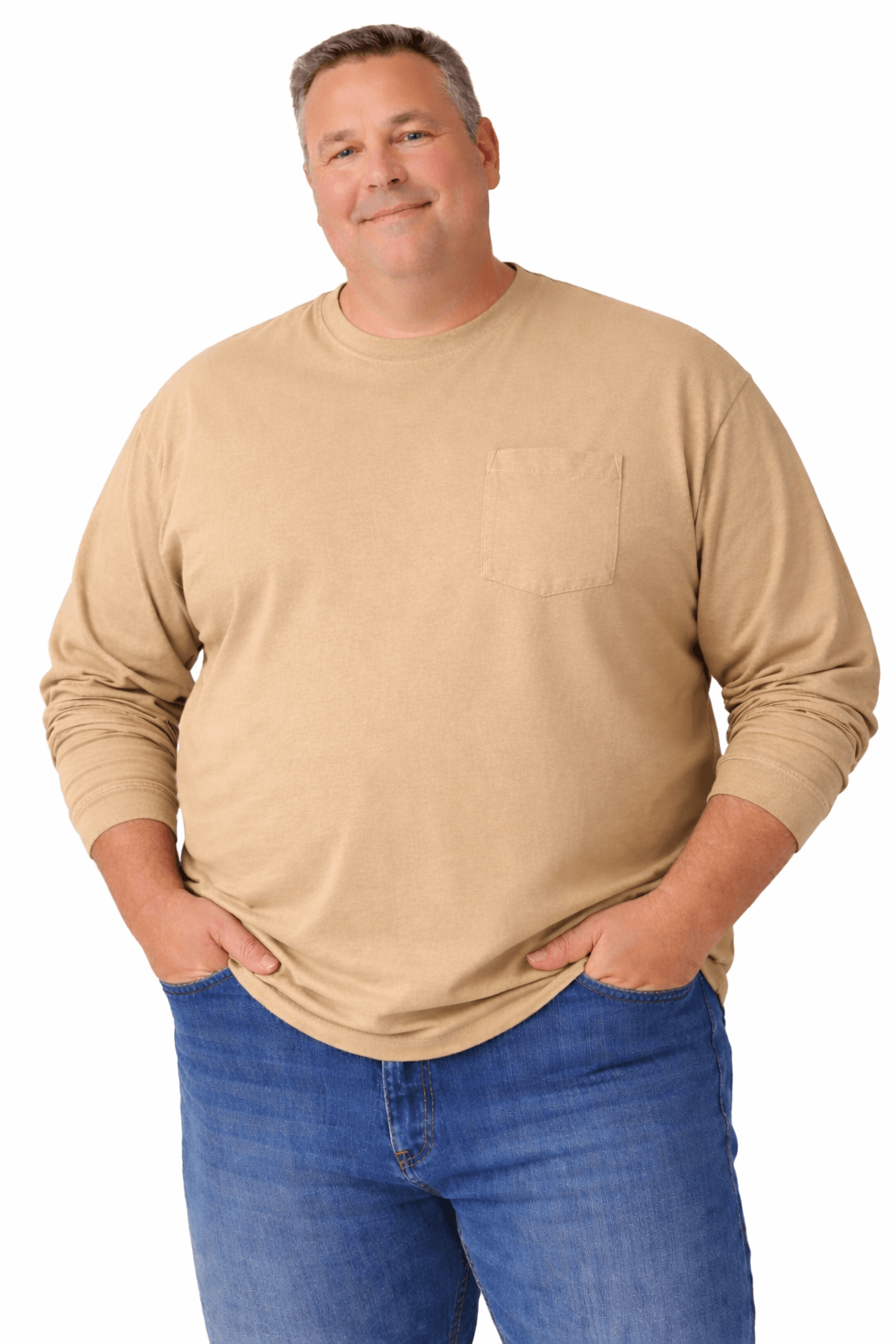Sovereign USA 100% Cotton Long Sleeve Pocket Tee Closeout-6