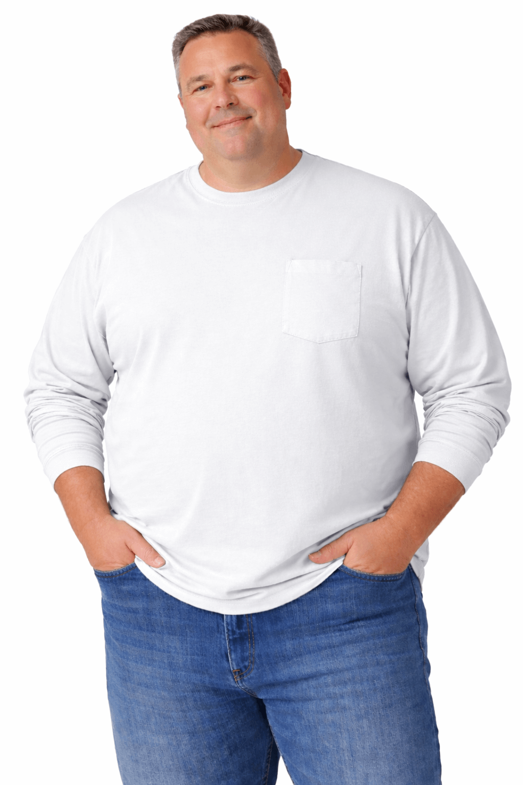 Sovereign USA 100% Cotton Long Sleeve Pocket Tee Closeout-7