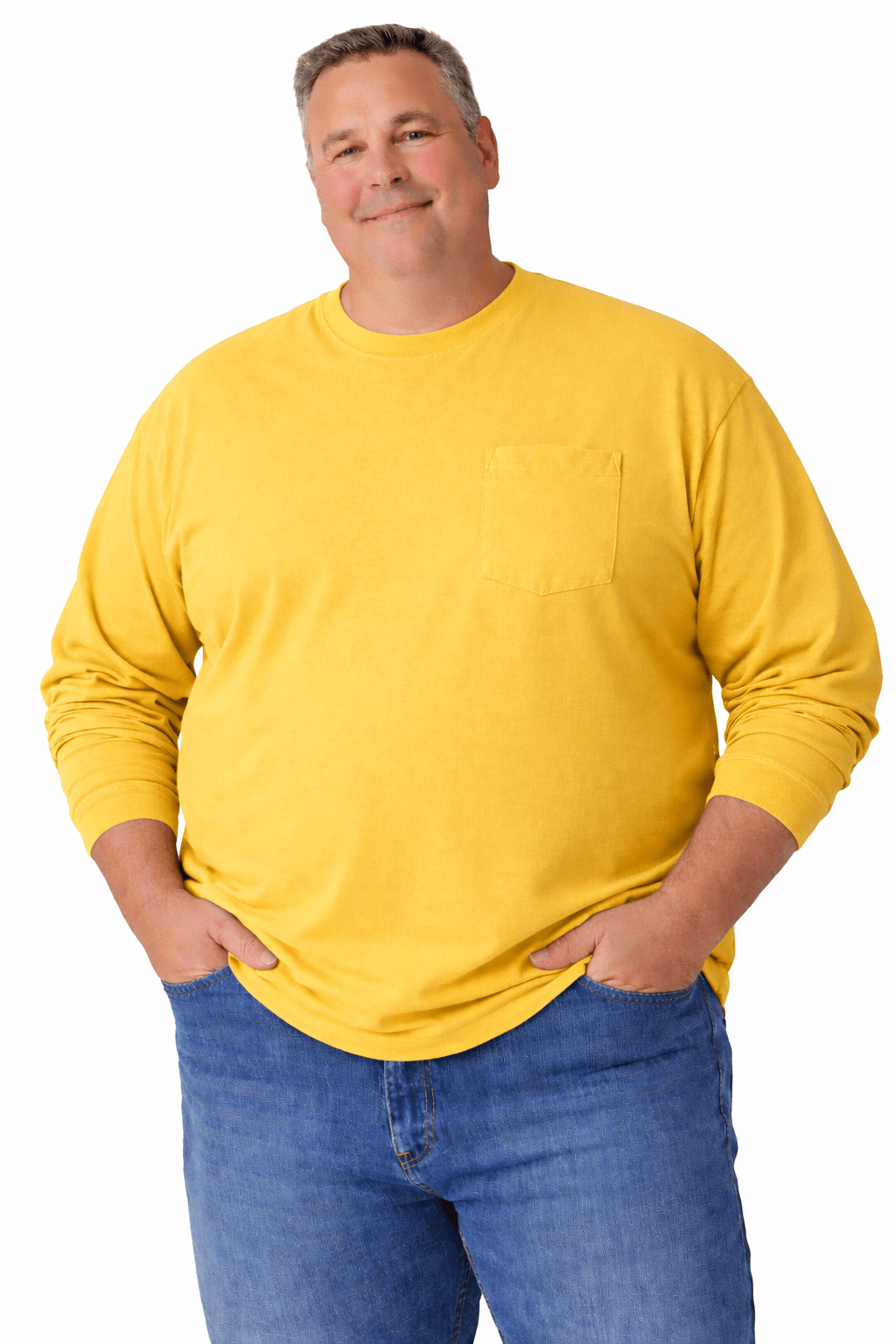 Sovereign USA 100% Cotton Long Sleeve Pocket Tee Closeout-9