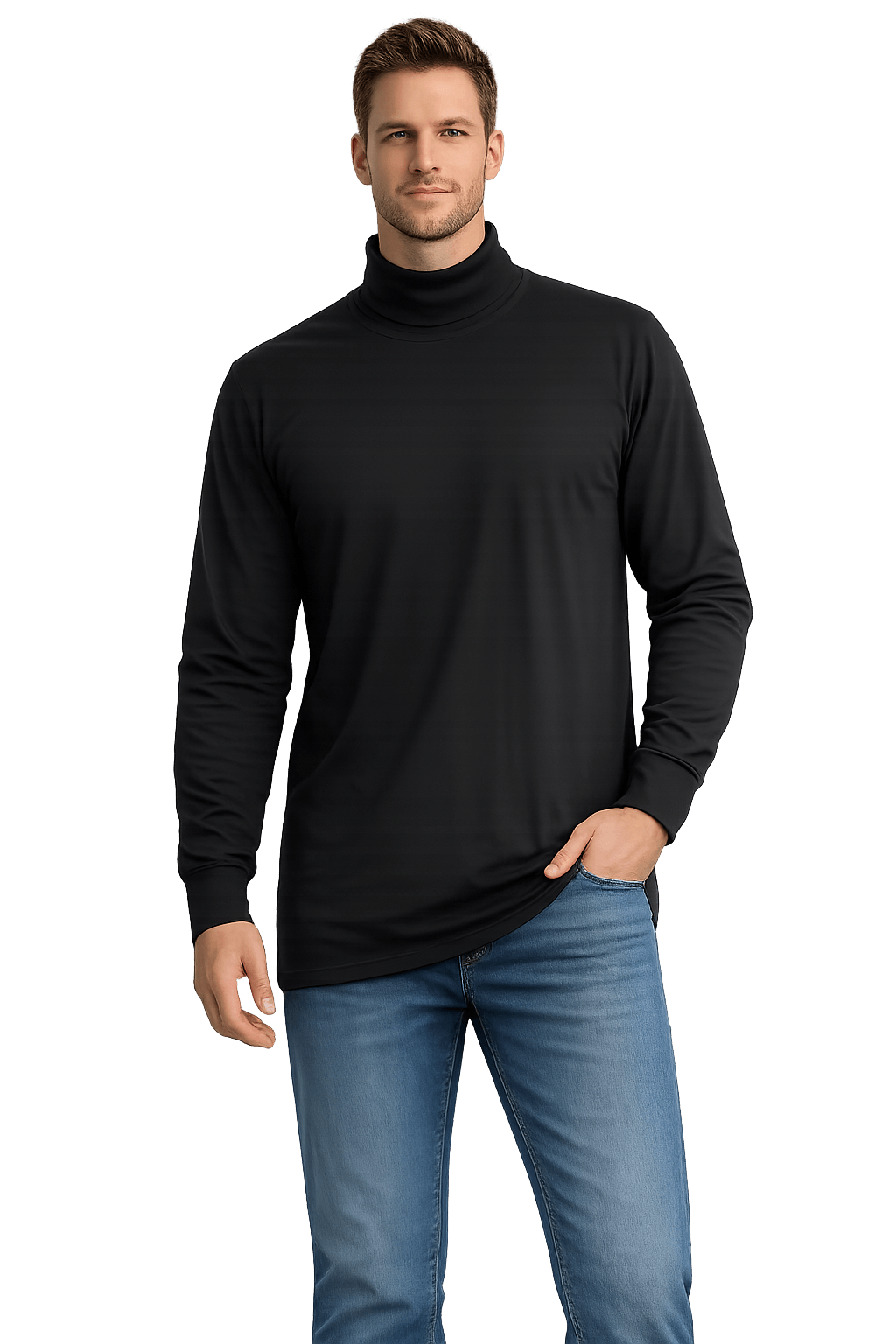 Sovereign USA Long Sleeve TALL Turtleneck Tee Closeout-3