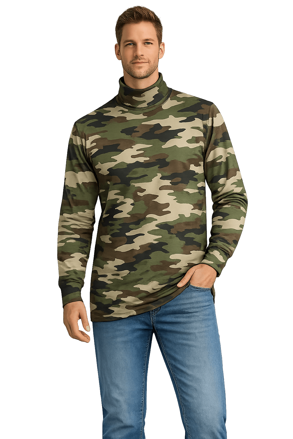 Sovereign USA Long Sleeve TALL Turtleneck Tee Closeout-4