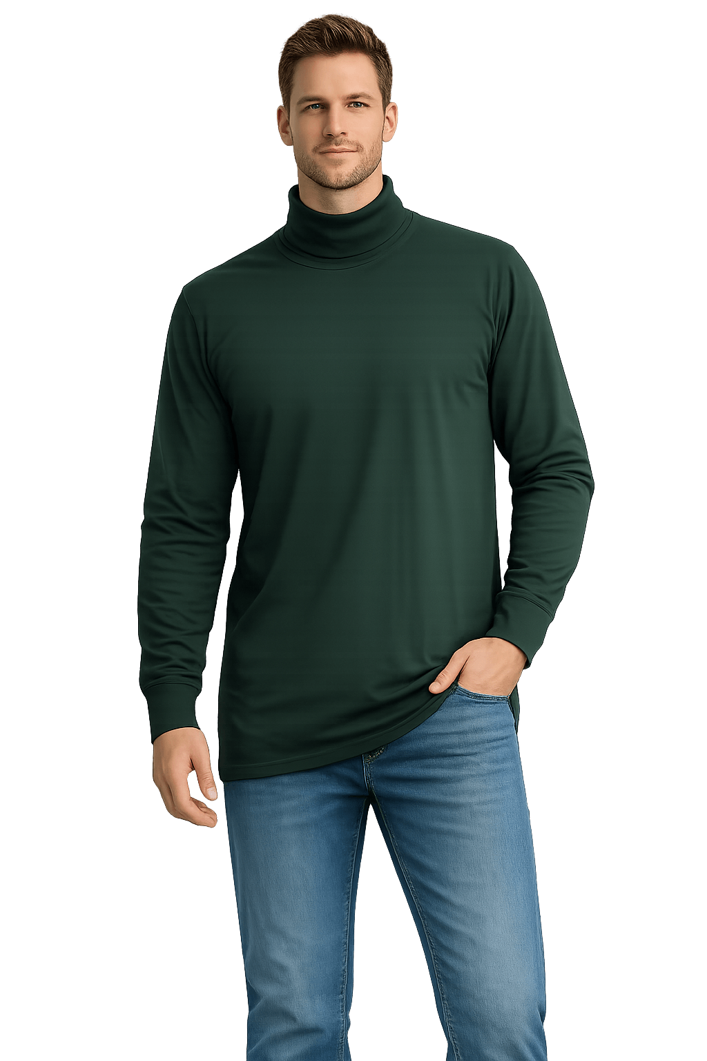 Sovereign USA Long Sleeve TALL Turtleneck Tee Closeout-13