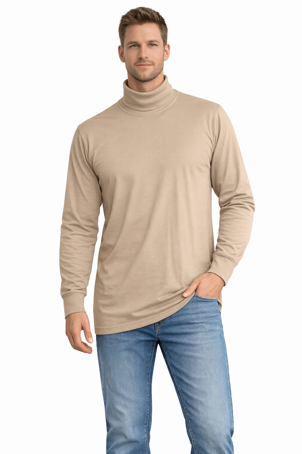 Sovereign USA Long Sleeve TALL Turtleneck Tee Closeout-11