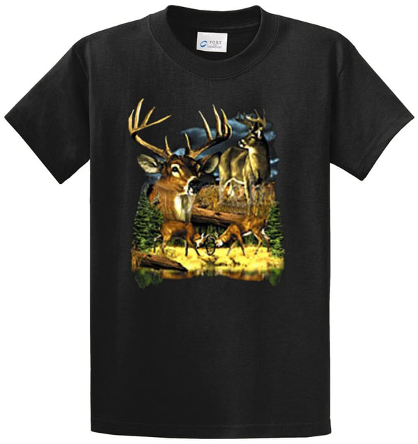 Deer Collage Printed Tee Shirt