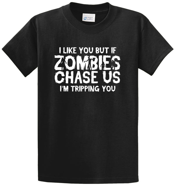Zombies Chase Us Printed Tee Shirt