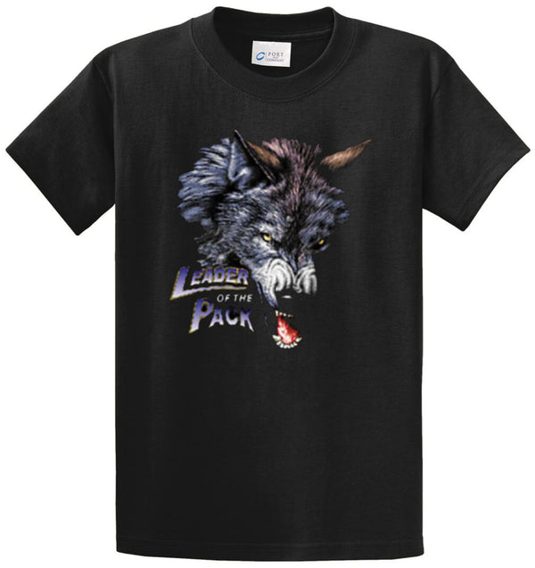 Leader Of The Pack-Wolf Printed Tee Shirt