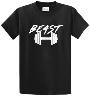 Beast With Dumbbells Printed Tee Shirt
