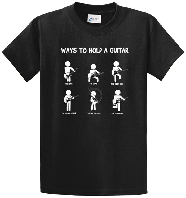 Ways To Hold A Guitar Printed Tee Shirt