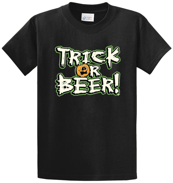 Trick Or Beer Printed Tee Shirt
