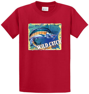 Blue Marlin Wild Catch Printed Tee Shirt