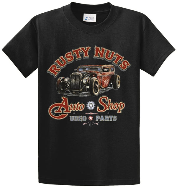 Rusty Nuts Auto Shop Printed Tee Shirt