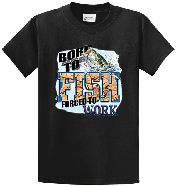 Born To Fish Printed Tee Shirt