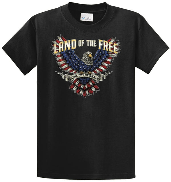 Land Of The Free - Eagle Printed Tee Shirt