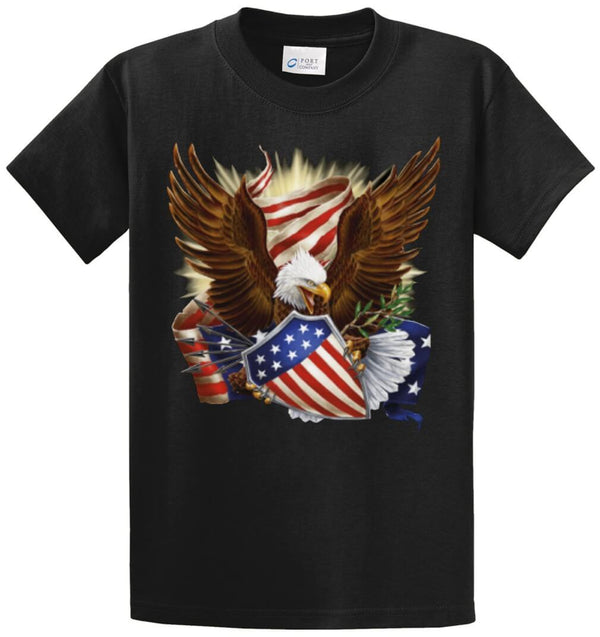 Patriotic Eagle Printed Tee Shirt