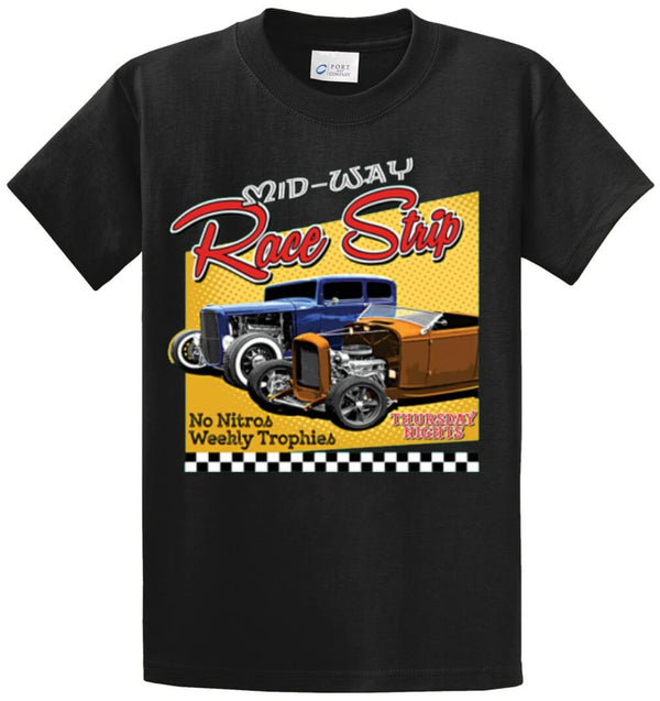 Mid-Way Race Strip Printed Tee Shirt