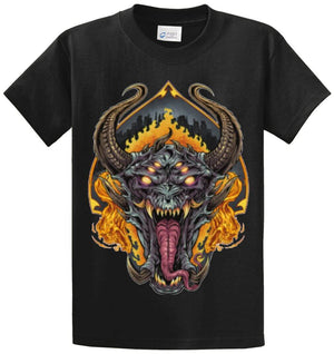 Demon Face Printed Tee Shirt