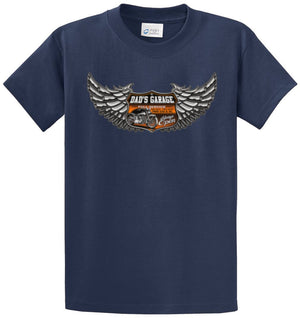 Dad'S Garage Wings & Sheild Printed Tee Shirt