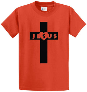 Love Jesus Cross Printed Tee Shirt