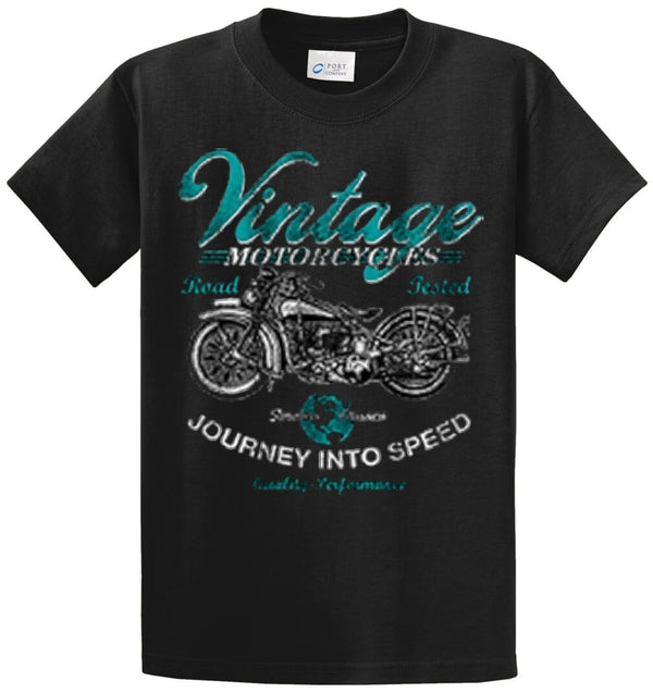 Vintage Motorcycles Printed Tee Shirt