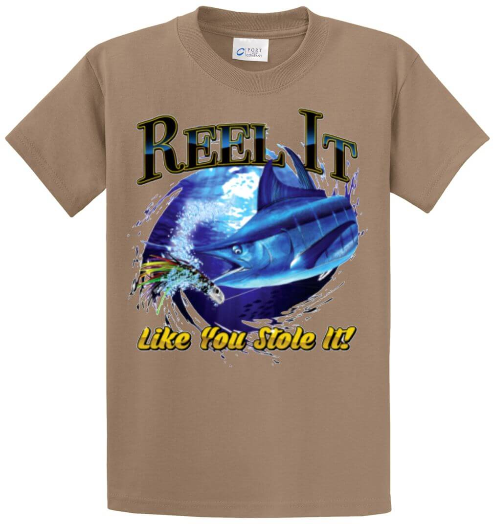 Reel It Like You Stole- Marlin Printed Tee Shirt-1