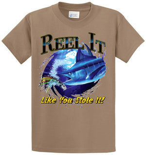 Reel It Like You Stole- Marlin Printed Tee Shirt