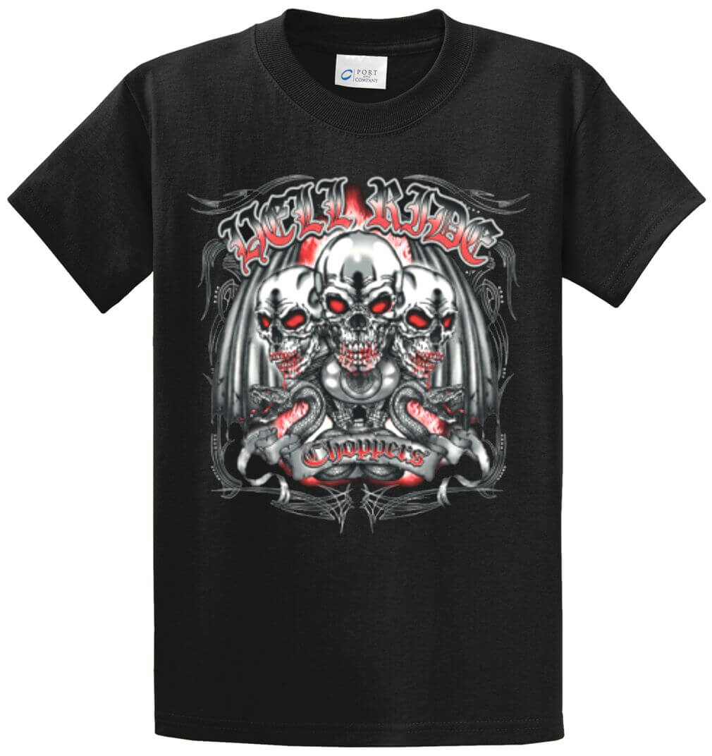 Hell Ride Printed Tee Shirt-1