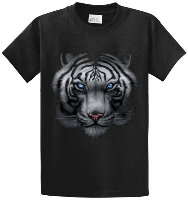 Majestic White Tiger Printed Tee Shirt