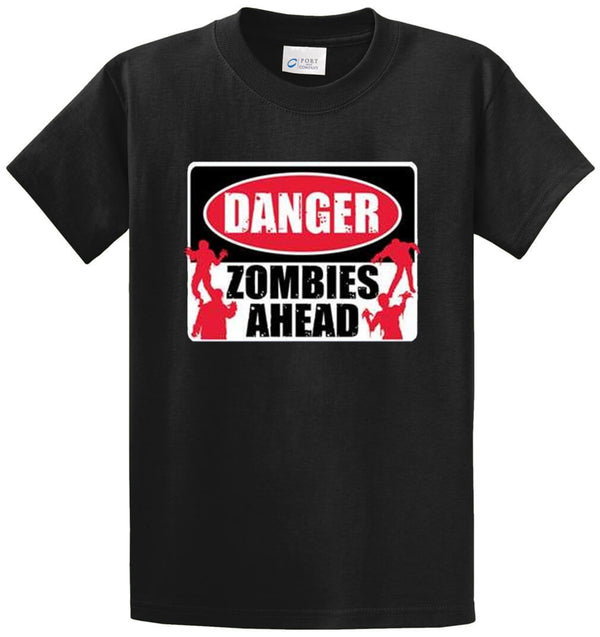 Zombies Ahead Printed Tee Shirt