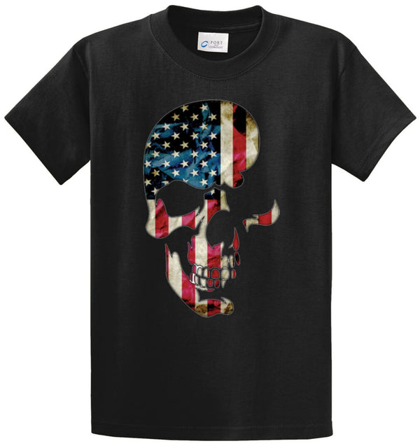 Skull Americana Printed Tee Shirt