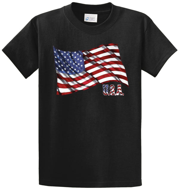 U.S.A. Flag Printed Tee Shirt
