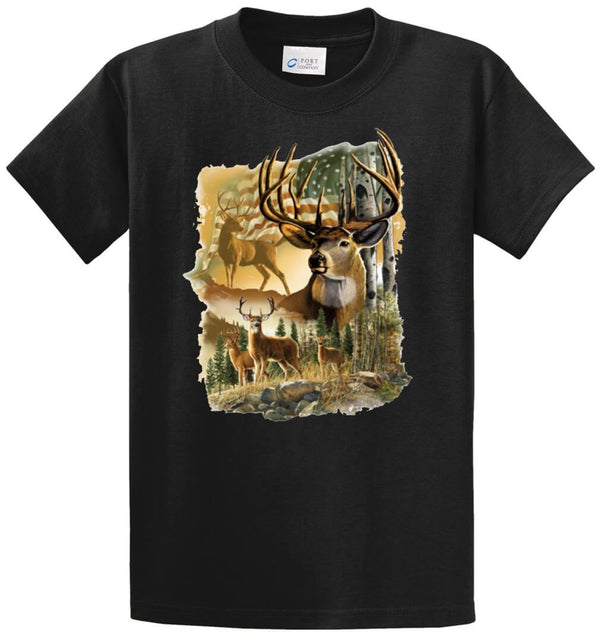 American Deer Printed Tee Shirt