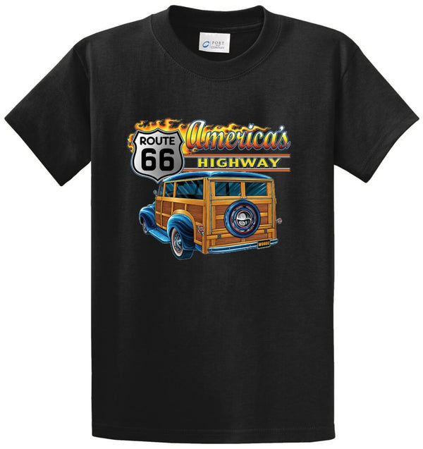 America's Highway Woodie Printed Tee Shirt