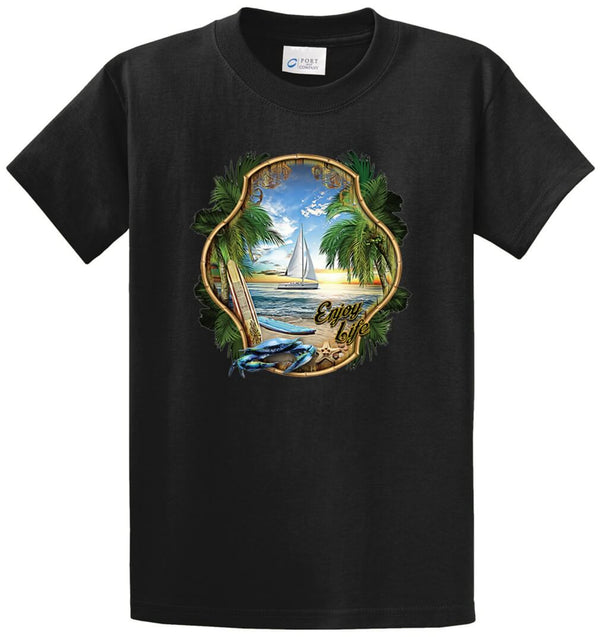 Surf Sailboat Printed Tee Shirt
