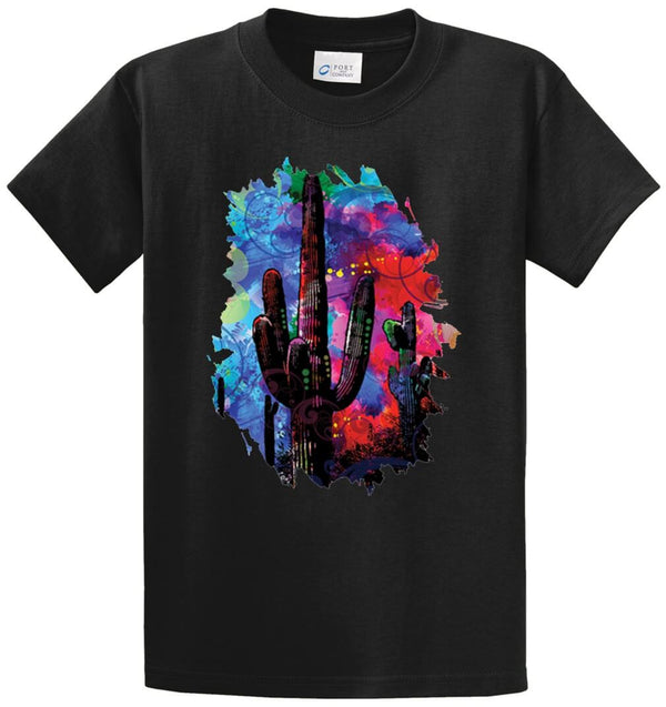 Colorful Cactus Printed Tee Shirt